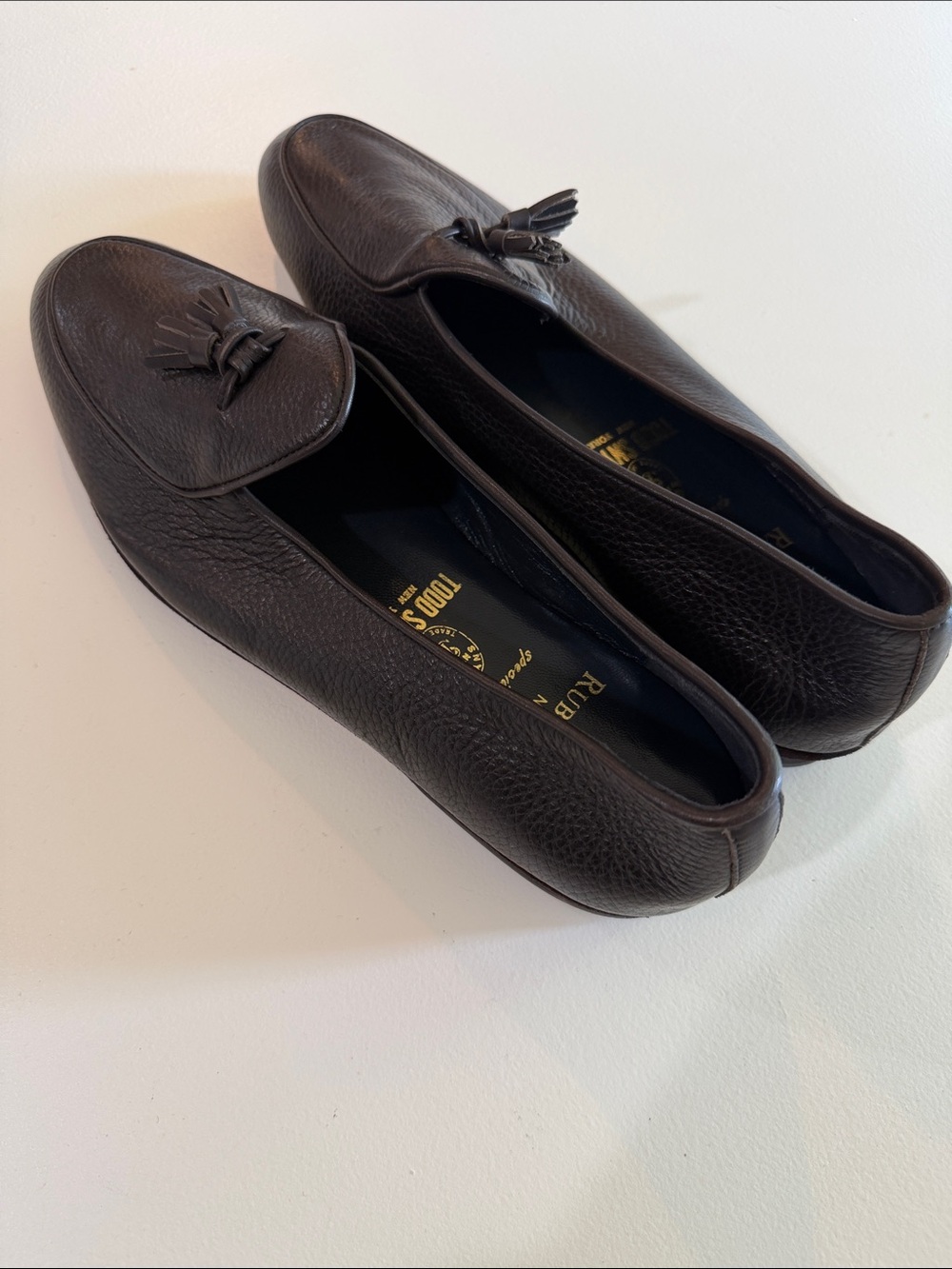 Todd Snyder Rubinacci Dark Brown Tassel Loafers Sz 44(10.5).  Bag4